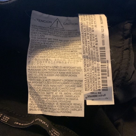 ZARA TRAFALUC CROPPED SKINNY JEANS ANKLE GOLD BUTTONS SIZE 4 - Picture 11 of 13